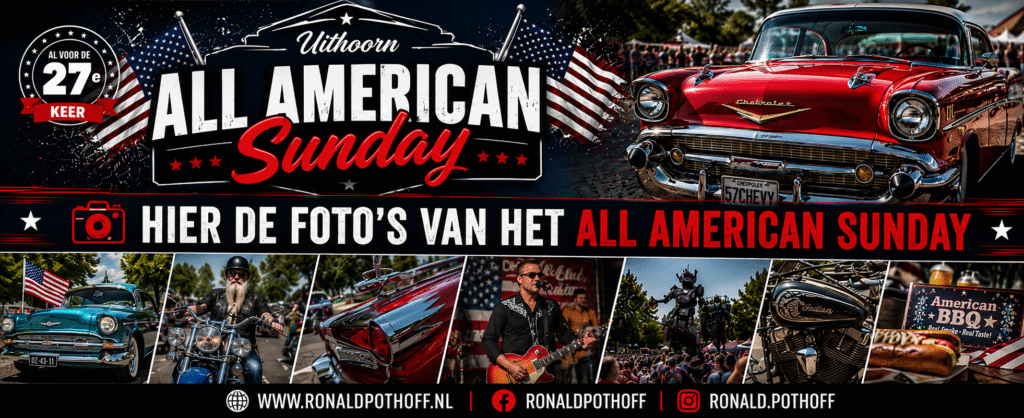 Klassieke Chevrolet pickup met verweerde patina-afwerking tijdens All American Sunday in Uithoorn, vastgelegd door sportfotograaf Ronald Pothoff.